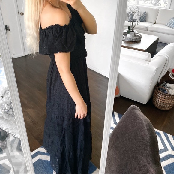 🖤 CATHERINE MALANDRINO ELECTRIC GARDEN BLACK MAXI - Picture 5 of 14